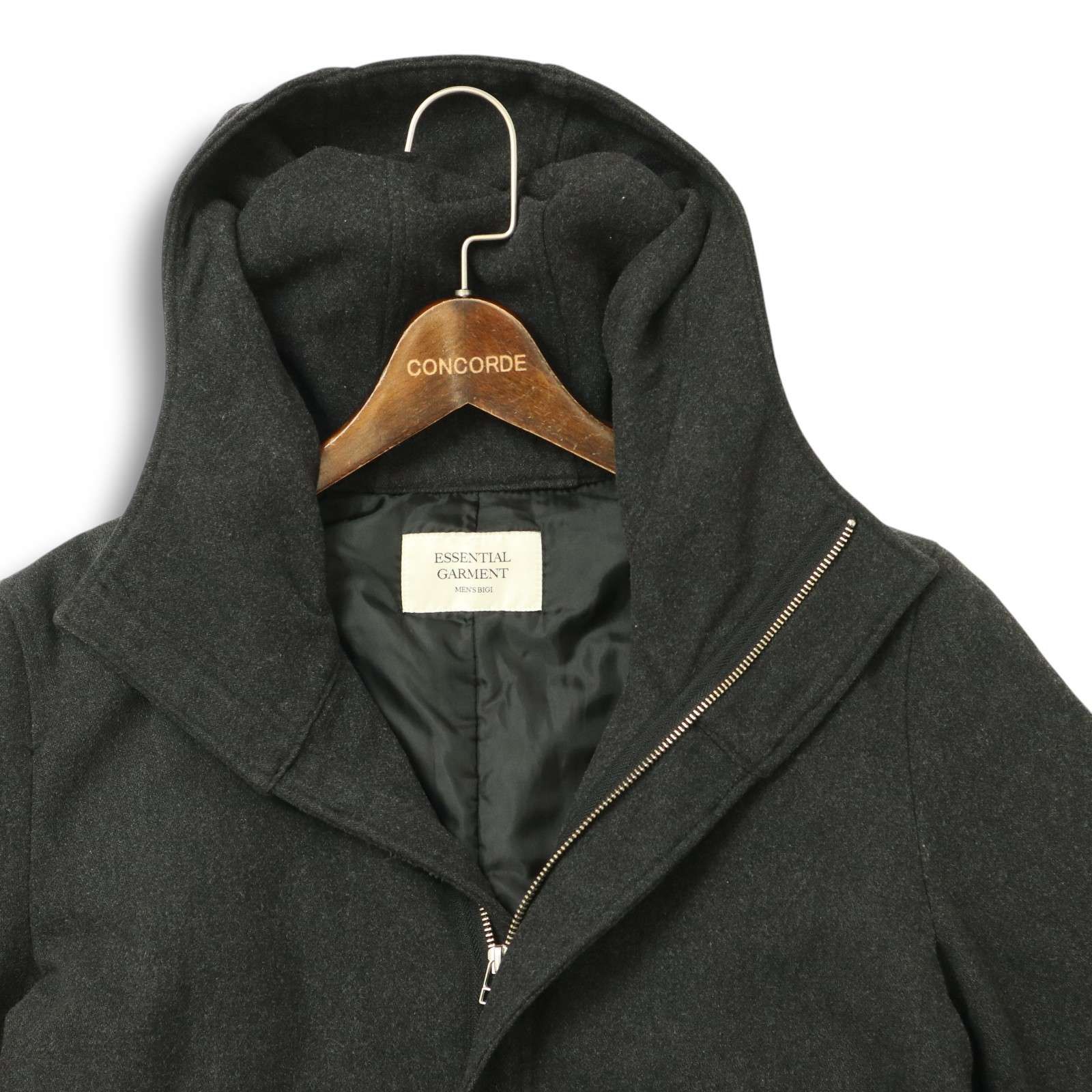 ESSENTIAL GARMENT メンズビギ 秋冬 中綿☆ フーディー ウール ジップ 