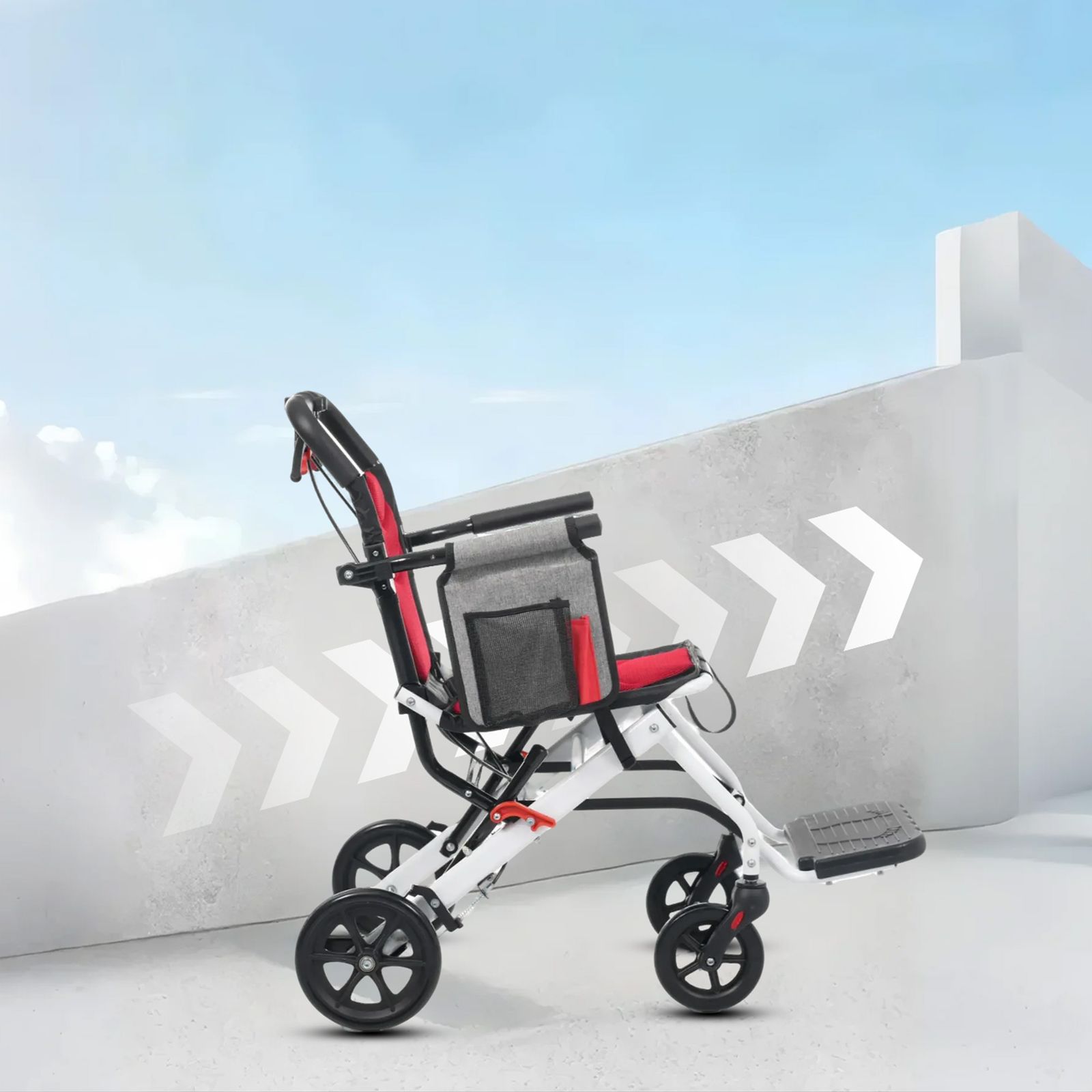 車椅子 超軽量 機内持ち込み 自立可能 介助ブレーキ付 コンパクト 折りたたみ可 Chic ZONE 車椅子 折りたたみ可能 超軽量 自立可能 介助ブレーキ