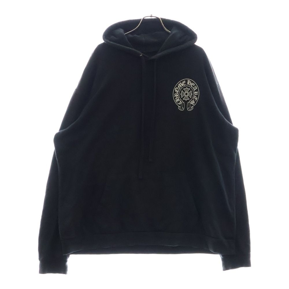 CHROME HEARTS クロムハーツ SWTSHRT PLVR 東京 ホースシュープリント プルオーバースウェットパーカー フーディ ブラック