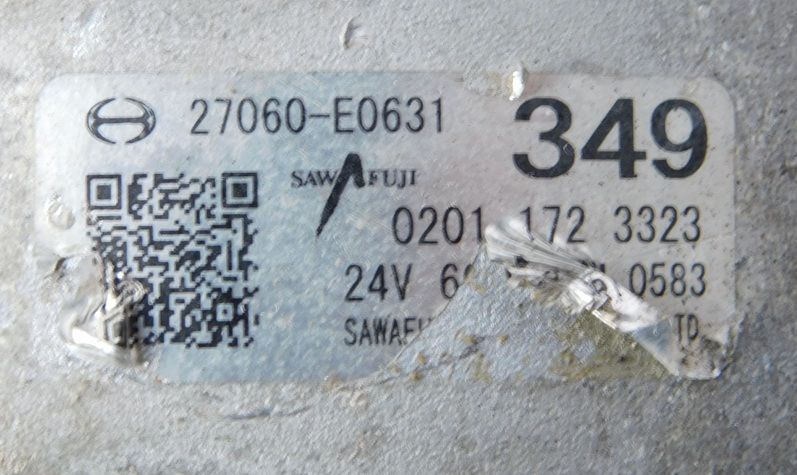 【最短翌日配送】 ●オルタネーター●澤藤 日野トラック用 0201-172-3323 27060-E0631 品 程度B コア返却不要