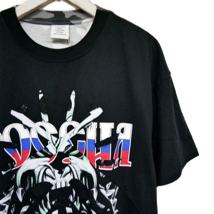 VETEMENTS ヴェトモン 19SS デムナ期 Cut Out Russia T-Shirt