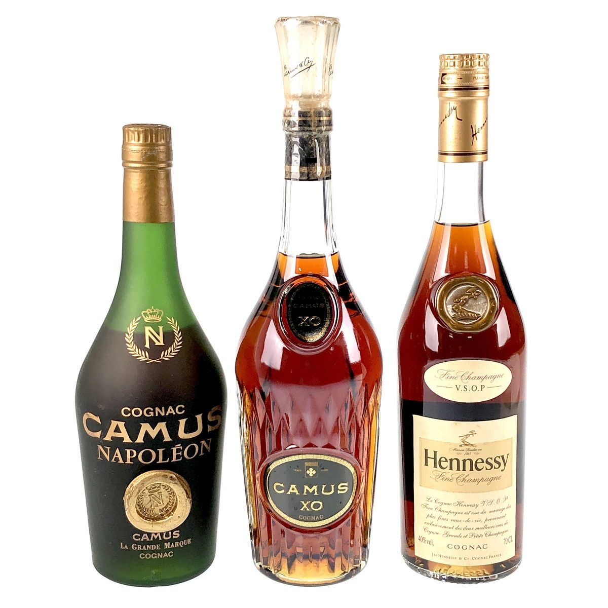 3本 CAMUS Hennessy コニャック ブランデー セット 【古酒