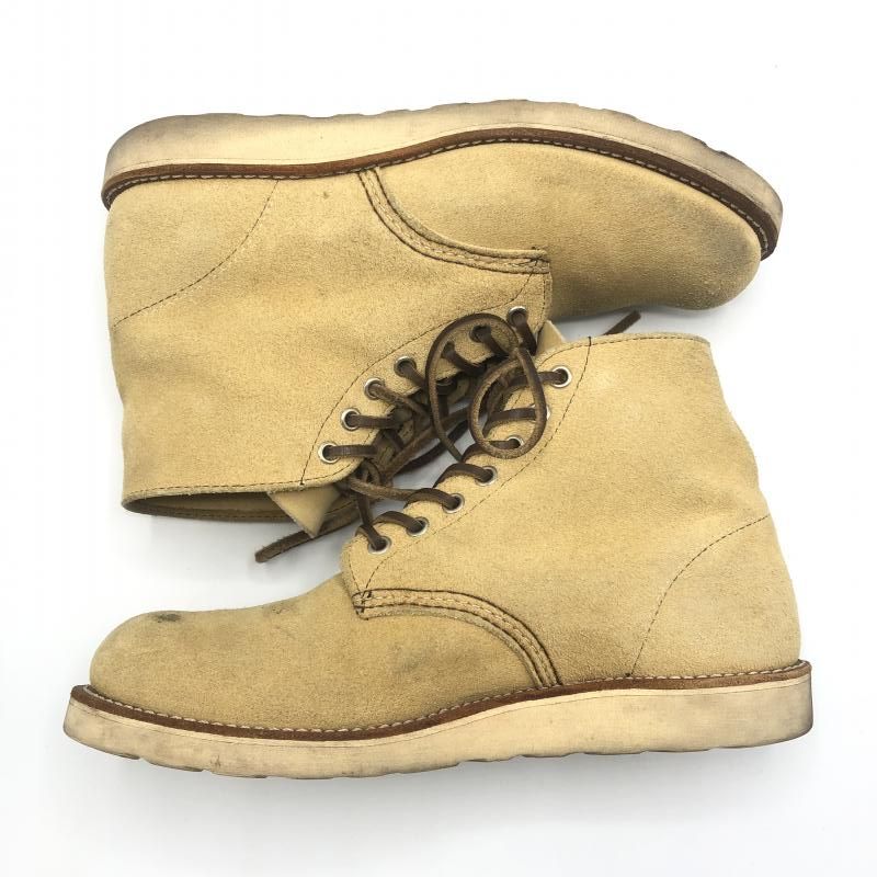 【中古】RED WING 8167 PLAIN TOE ブーツ TAN ROUGH OUT SUEDE 26cm レッドウイング[10]