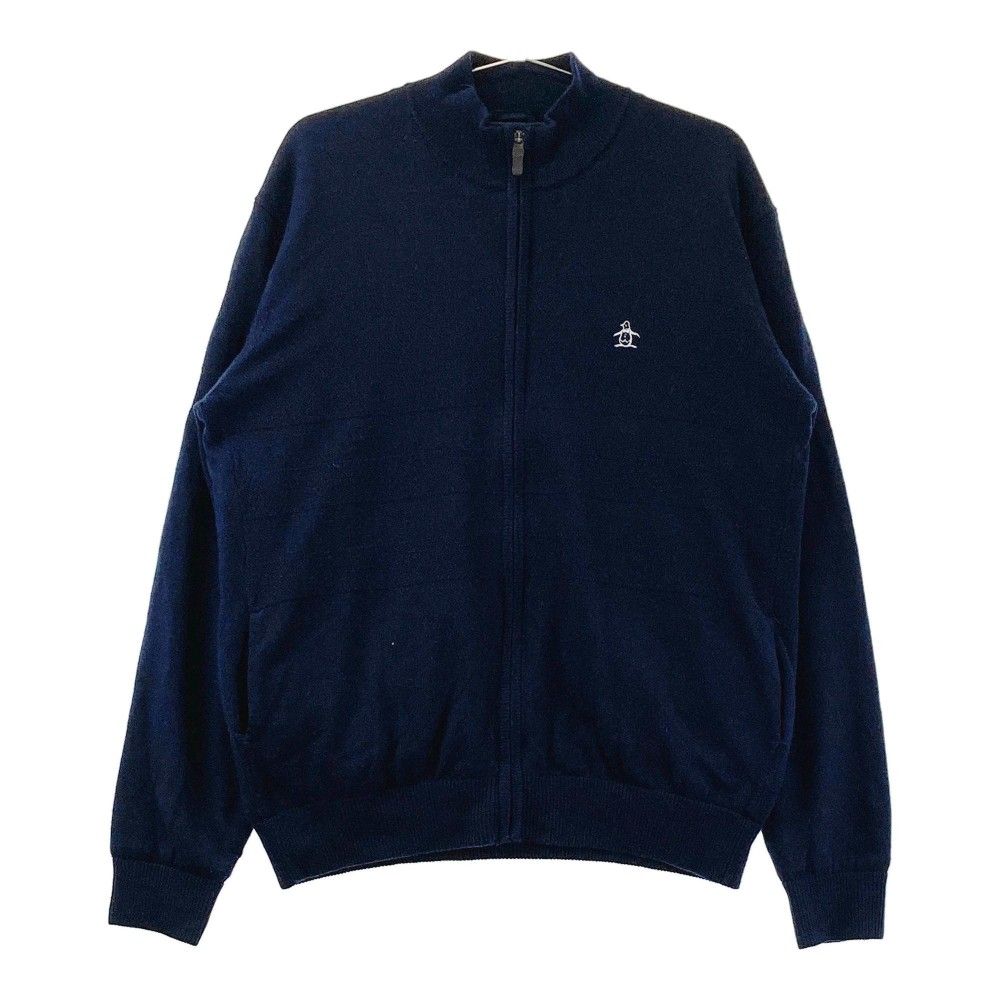 サイズ L MUNSING WEAR マンシングウェア ウール混 裏地付 ニットジャケット ネイビー系 240101423270 ゴルフウェア メンズ ストスト