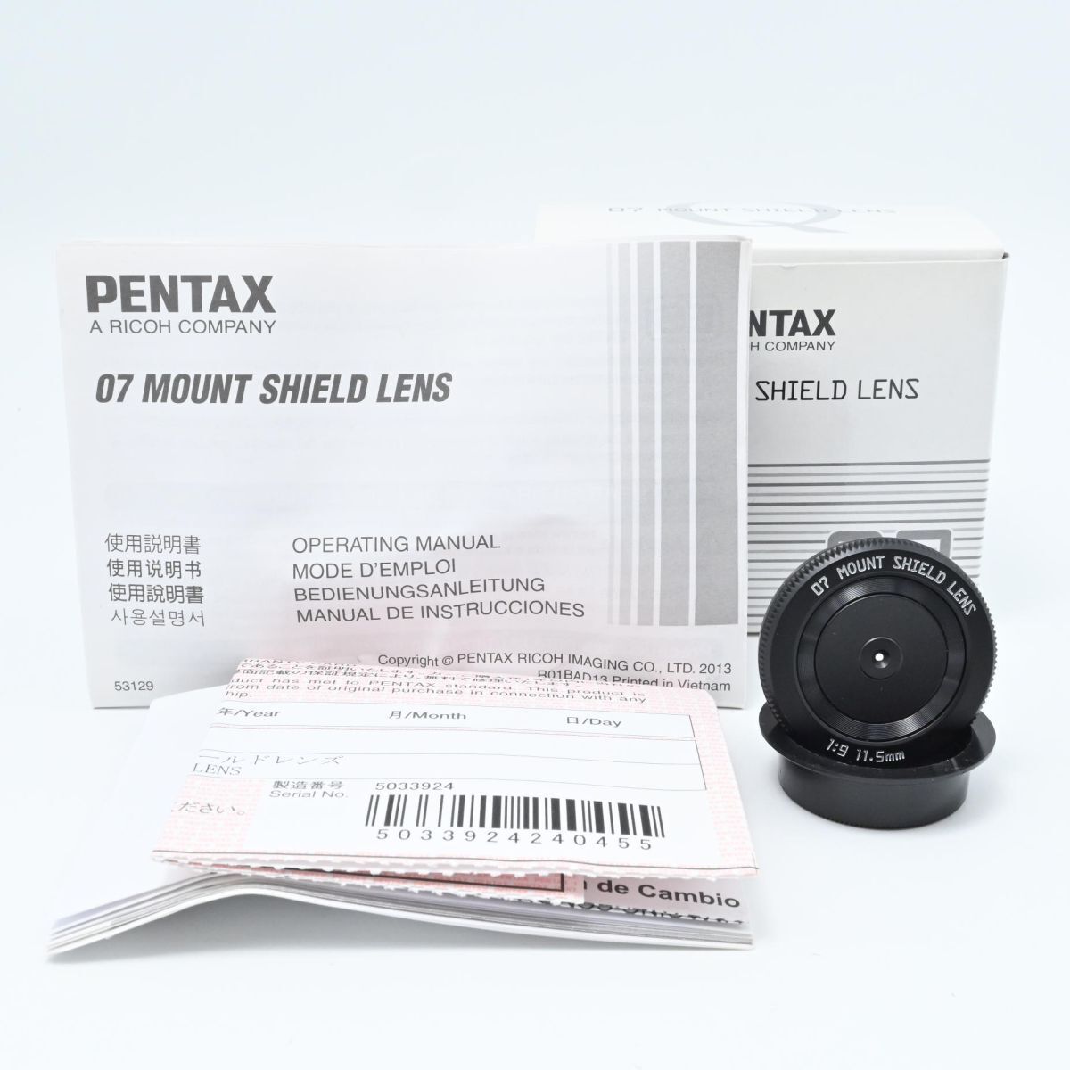 PENTAX Qマウント シールドレンズ 07 MOUNT SHIELD LENS 22267
