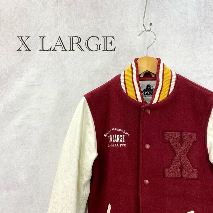 【L】 X-LARGE エクストララージ スタジャン 101214021004 XLARGE 全3色 エクストララージ スタジャン OG VARSITY JACKET