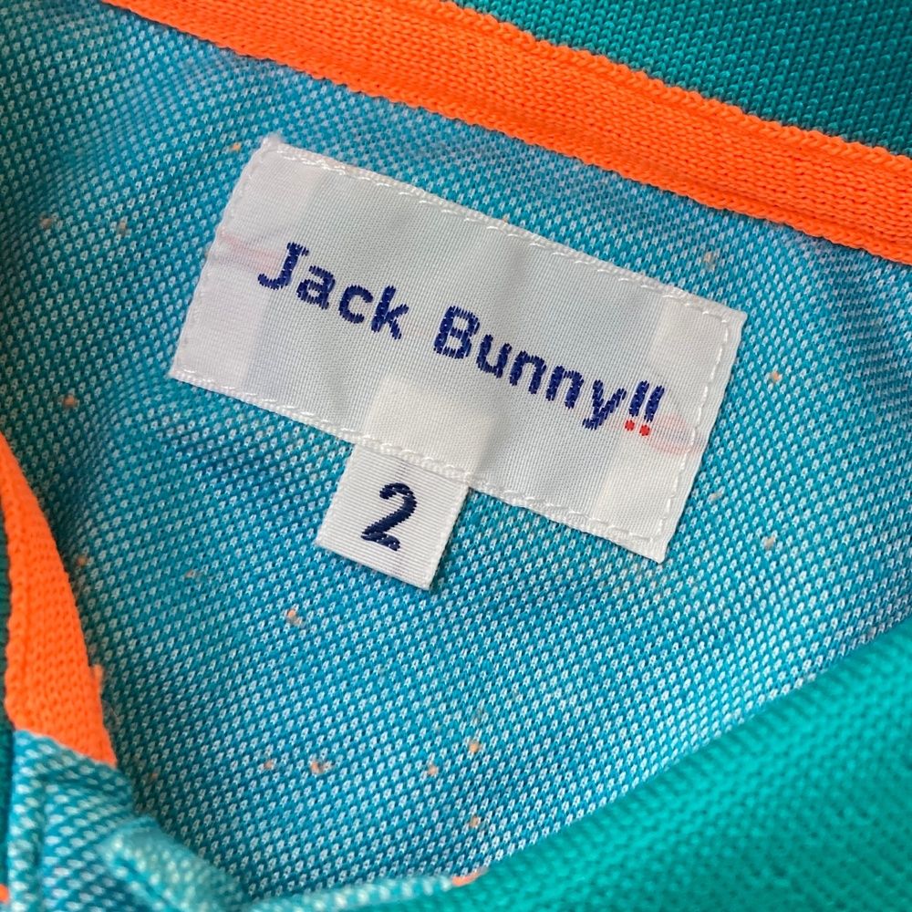 サイズ：2 JACK BUNNY ジャックバニー  半袖ポロシャツ  ブルー系 [240101479064] ゴルフウェア レディース ストスト JACK BUNNY ジャックバニー 半袖ポロシャツ ブルー系 4 ゴルフ