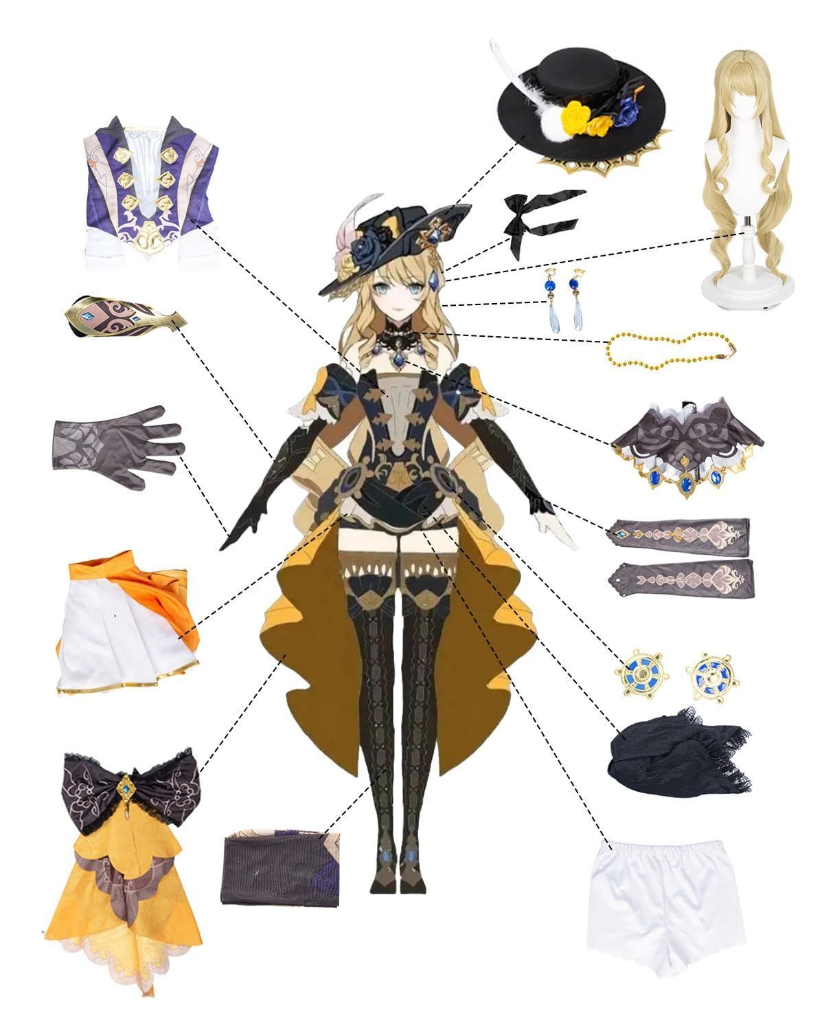 新発売 高品質 五次元 高品質 ナヴィア コスプレ ウィッグ付き 棘薔薇