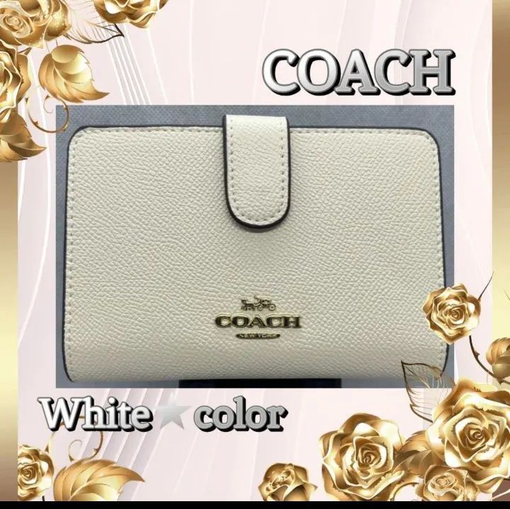 ✳️ Sale 匿名配送 新品 ✳️ COACH コーチ 財布 ホワイト色