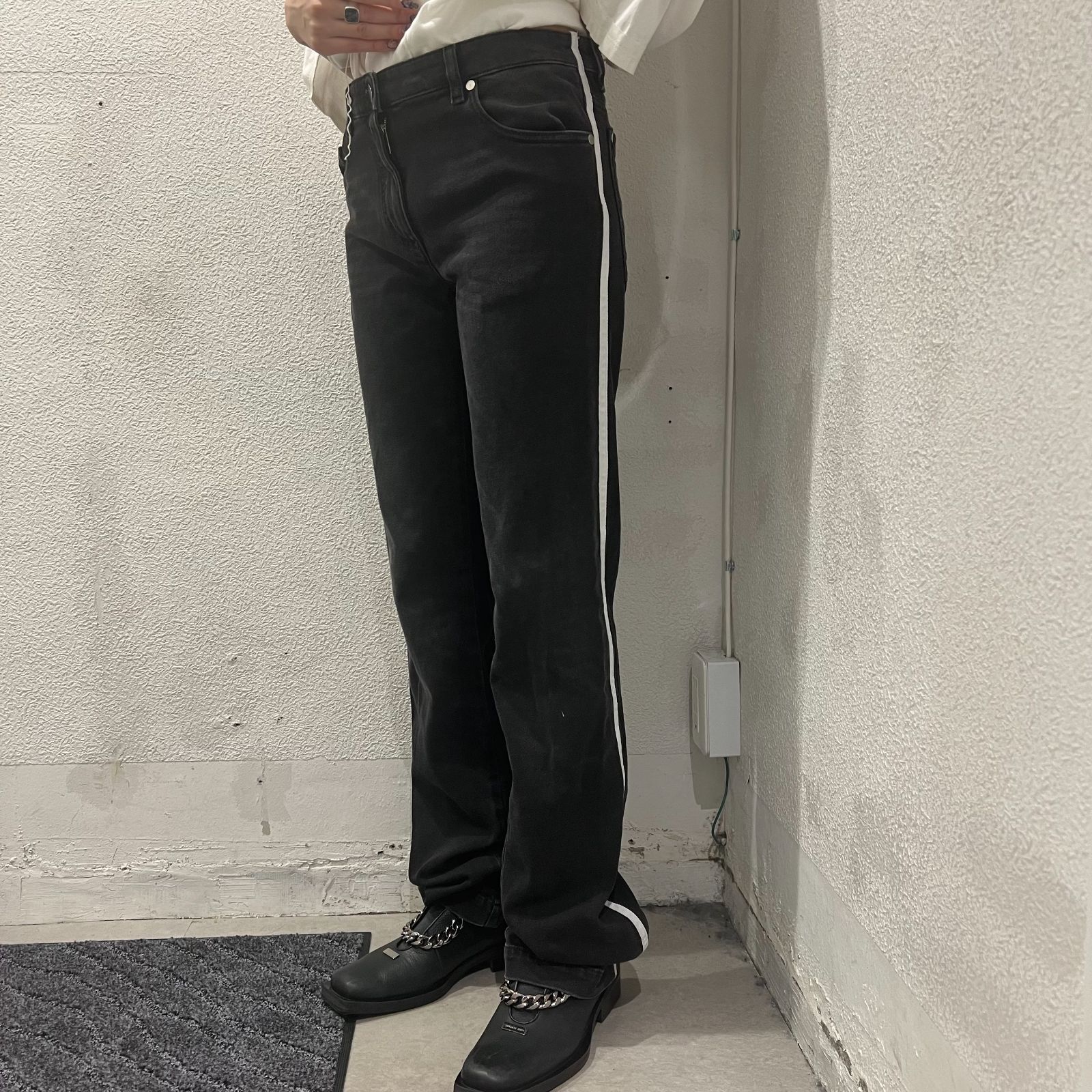 PETER DO ピータードゥ PD-FW22-162-DE サイドストライプ ストレート 