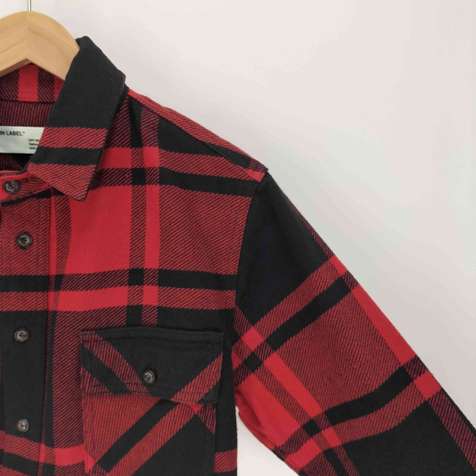 【美品】オフホワイト ステンシル フランネルシャツ チェック柄 楽天市場】オフホワイト【Off-White】 正規品 STENCIL FLANNEL