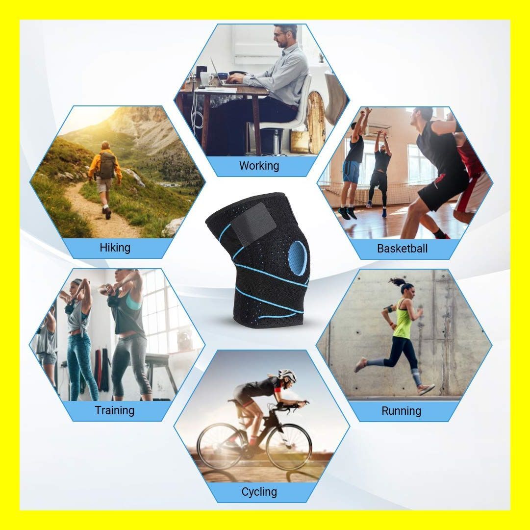 両ひざ用2枚セット】トレーニング 膝サポーター フリーサイズ グリーン