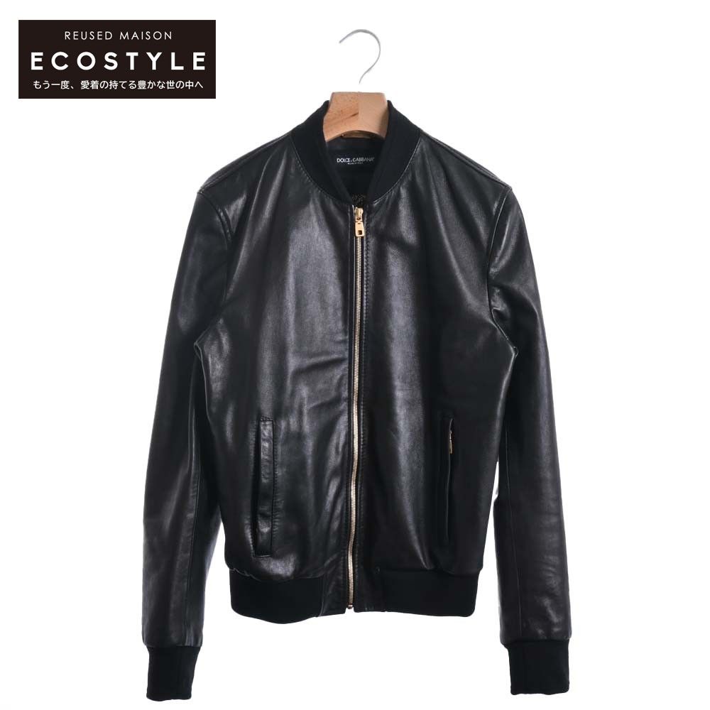 D&G ドルチェ&ガッバーナ ブラウン レザージャケット 50 【公式通販】