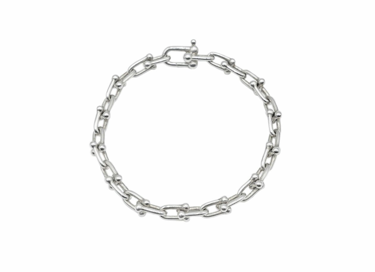 Tiffany ハードウェア スモールリンク ブレスレット ラージサイズ SV925 19.1ｇ シルバー 60153083 箱 ケース