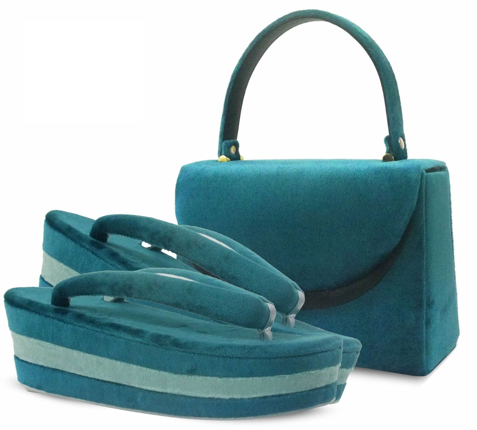 草履バッグセット 振袖 厚底 かぶせタイプ 3枚芯 wzouribag60-7