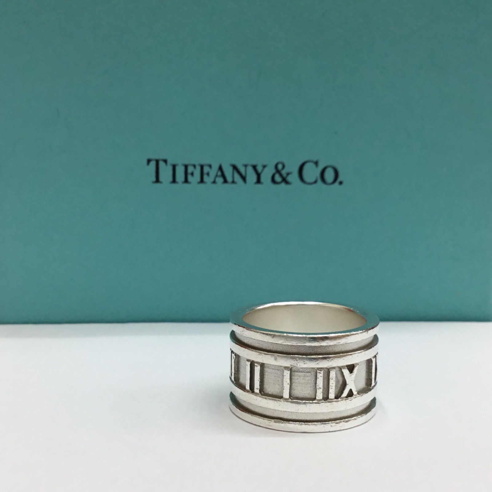 人気 TIFFANYu0026Co. ティファニー / ティファニー アトラス ワイド リング / ティファニーリング / ブランド リング / シルバー925 / シルバーリング / 9号 / 幅12mm / 指輪 / ピンキーリング / 保存袋付き