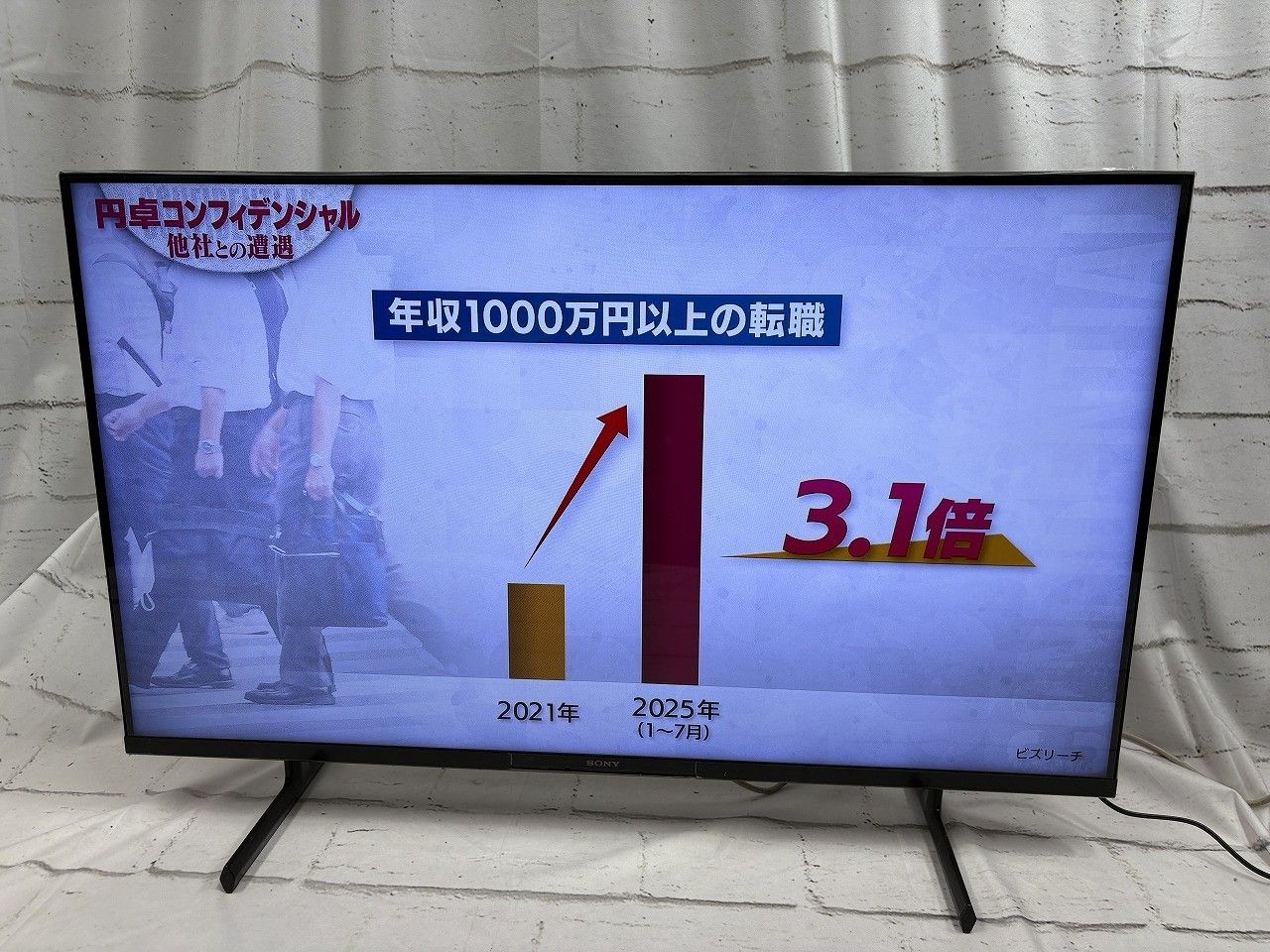 状態良好 SONY ソニー ブラビア KJ-43X80L 43V型 4K 液晶テレビ Google TV