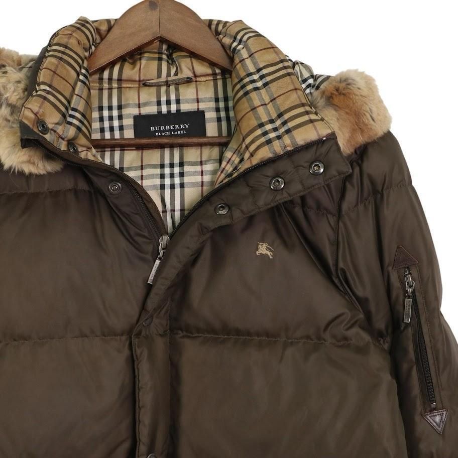 バーバーリーブラックレーベル ダウンジャケット ブラウンM