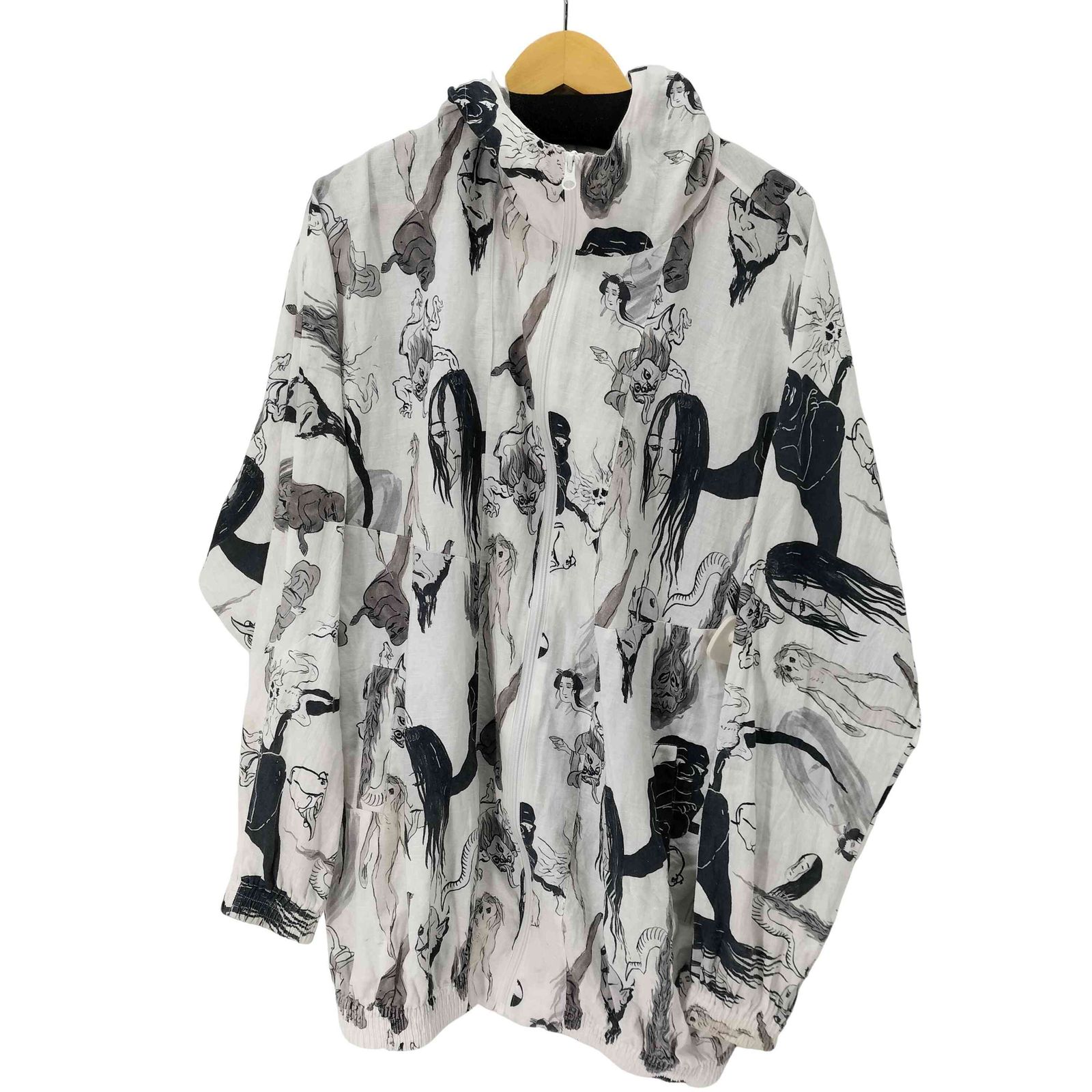 ikumi ジップパーカー IKUMI - ikumi 能面 zip-up パーカーの通販 by うしみつ's shop
