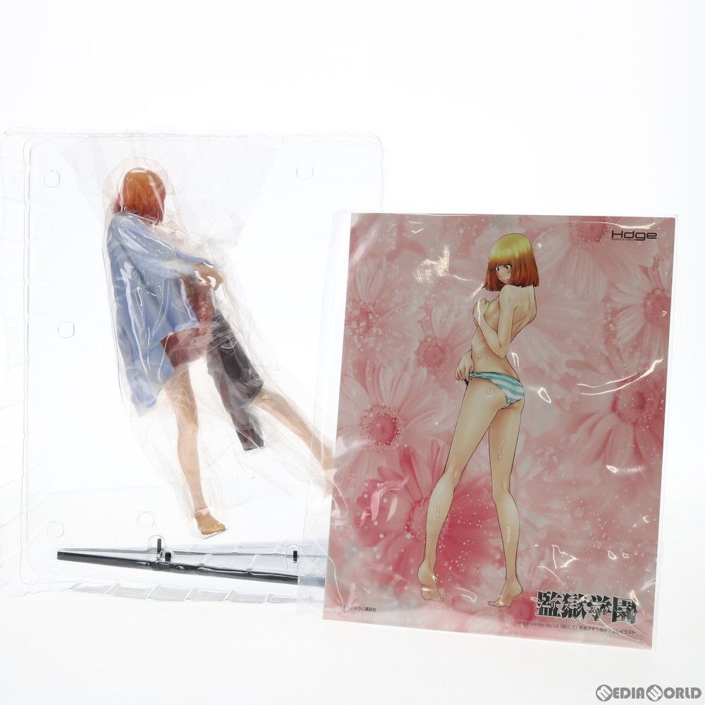 イラストカード2枚付属 Hdge technical statue No.14 緑川花(みどりかわはな) 監獄学園(プリズンスクール) 完成品 フィギュア ユニオンクリエイティブ イラストカード2枚付属 Hdge technical statue No.14 緑川花