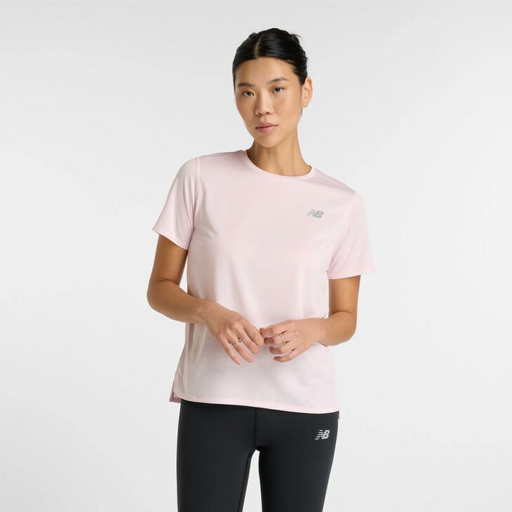 ニューバランス 半袖シャツ レディース NEWBALANCE Sport Essentials Tシャツ ランニングウェア 吸汗速乾 ドライ 軽量  マラソン 陸上 トレーニング スポーツウエア  ピンク レディースウェア 服 トップス/WT41222-RSG