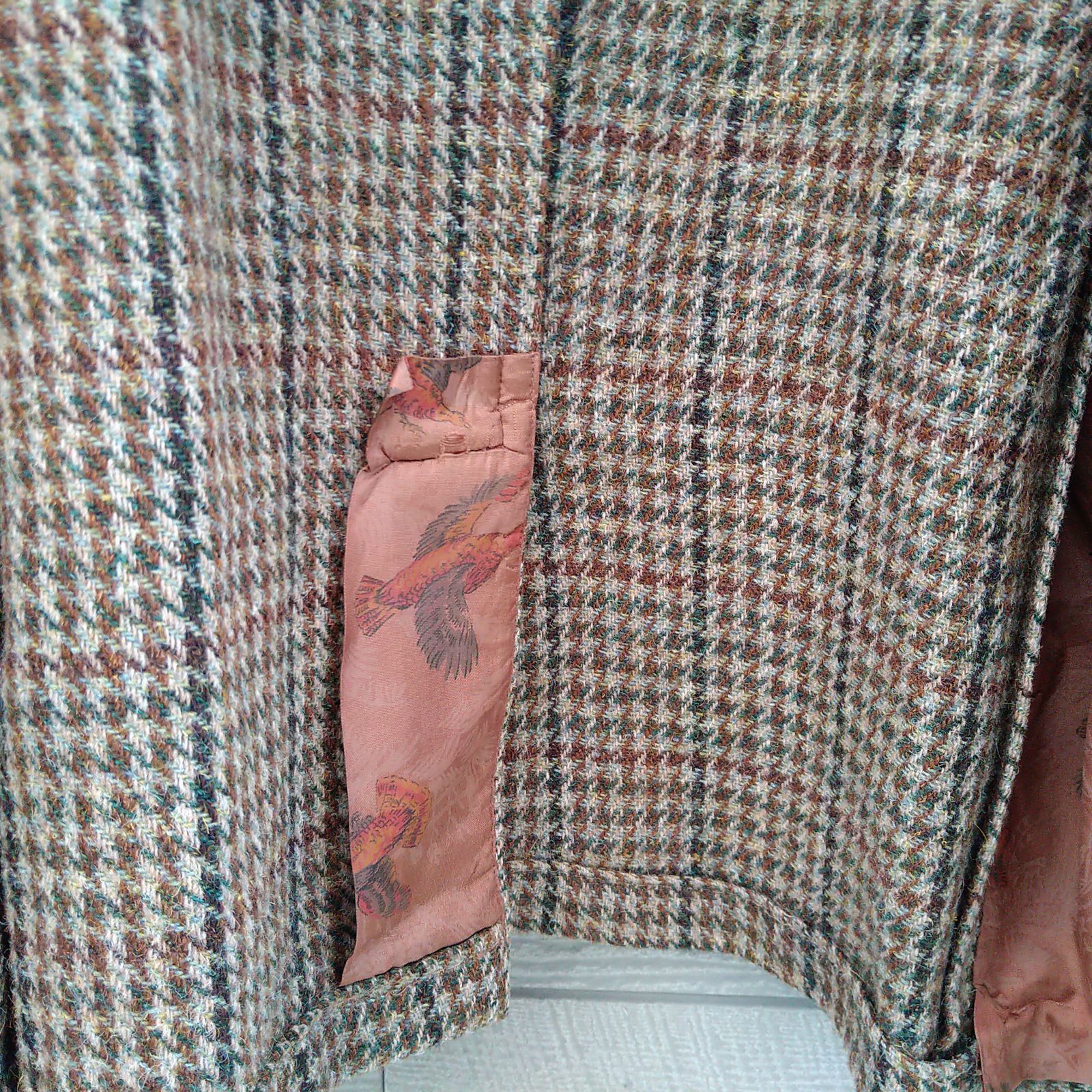 Vintage Harris Tweed テーラードジャケット ツイード 千鳥 Vintage Harris Tweed テーラードジャケット ツイード 千鳥