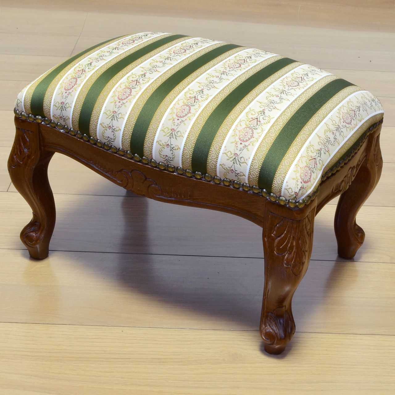 イタリア製　２Ｐスツール（ストライプグリーン） イタリア製2Pスツール（ストライプグリーン）