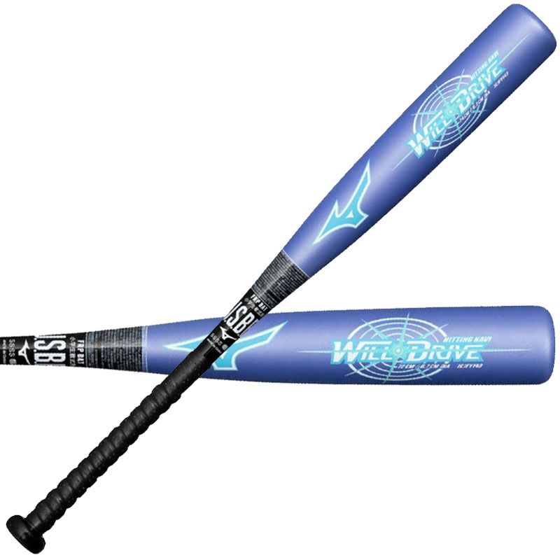 ミズノ MIZUNO 小学生軟式用ウィルドライブ ブルー×ヒッティングナビ トップ FRP製 野球 少年軟式 JR ジュニア バット 25AW 1CJFY143 6709 パープル×ブラック