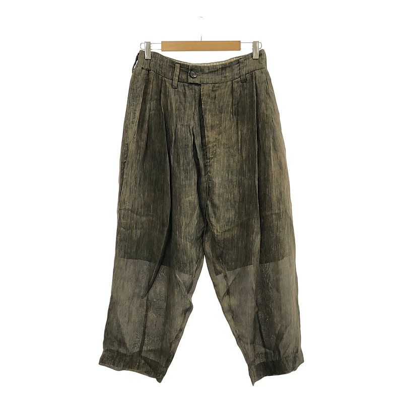 ziggy chen | ジギーチェン | 2025SS | CLASSIC PLEATED WIDE TROUSERS | タック ワイド パンツ | 44 | ダークブラウン | メンズ