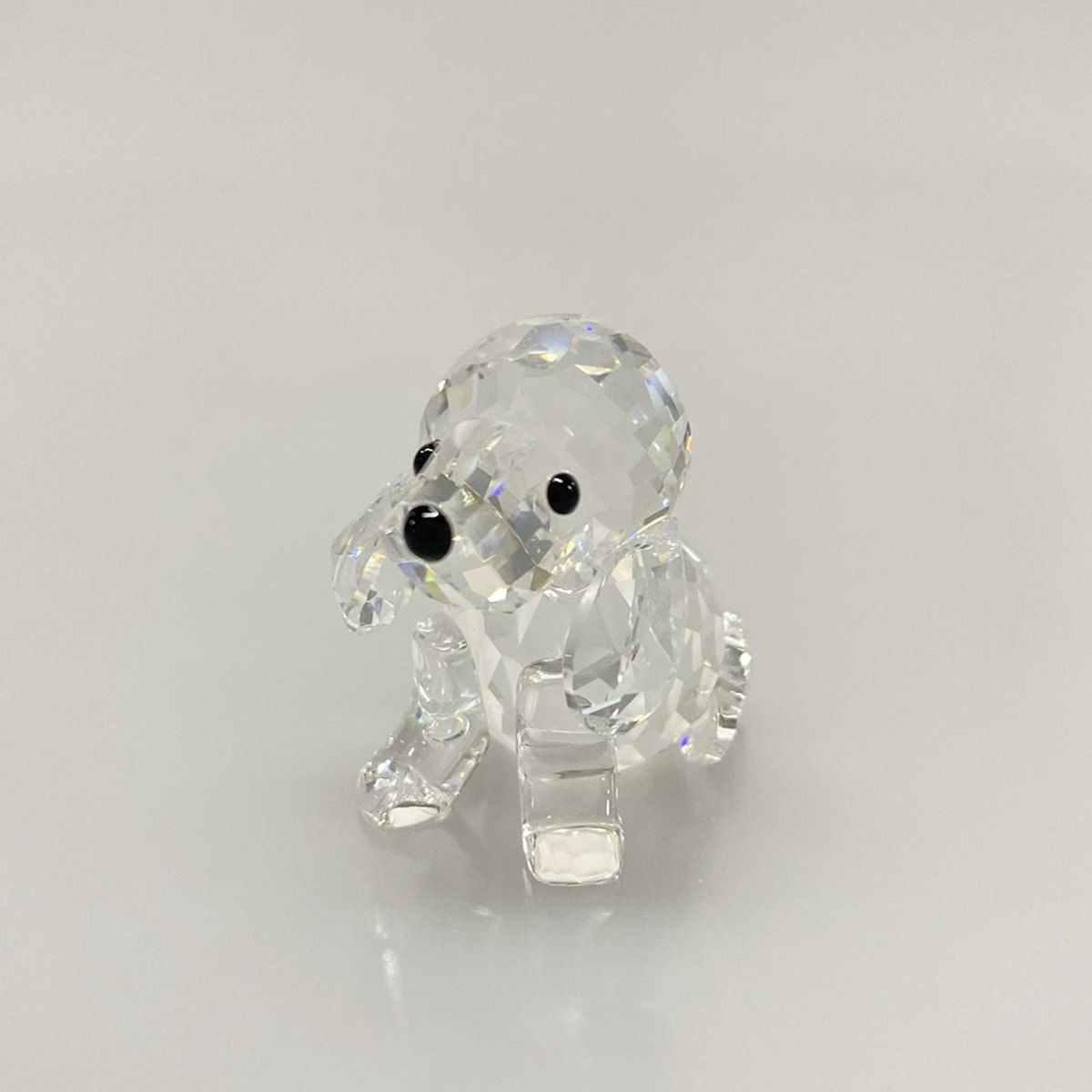 SWAROVSKI スワロフスキー 小物 - クリア×白×黒 置物|イヌ