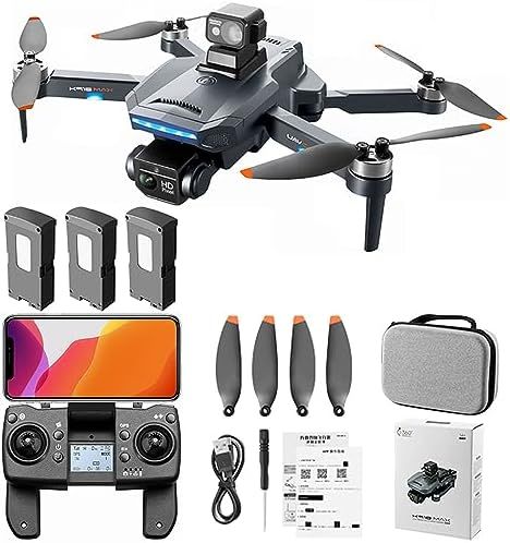 K918MAX ドローン カメラ付き GPS搭載 4K ESCデュアルカメラ 折り畳み式 屋外 ドローン ブラシレスモーター付き バッテリー3個 飛行時間最大75分 収納ケース付き 全方向障害物検知 GPS 自動復帰 フォローミーモード