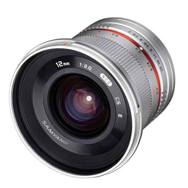 SAMYANG 単焦点広角レンズ 12mm F2.0 シルバー フジフイルム X用