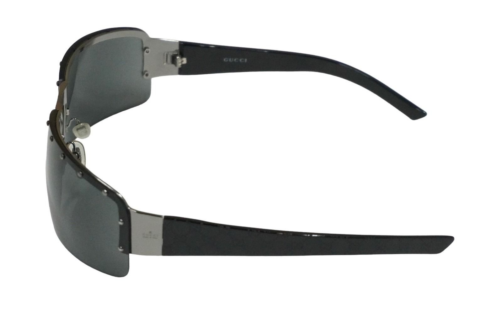 GUCCI サングラス ブラック GGロゴ入り bboy hiphop Gucci Blue Logo Mask Unisex Sunglasses GG1370S 002 99