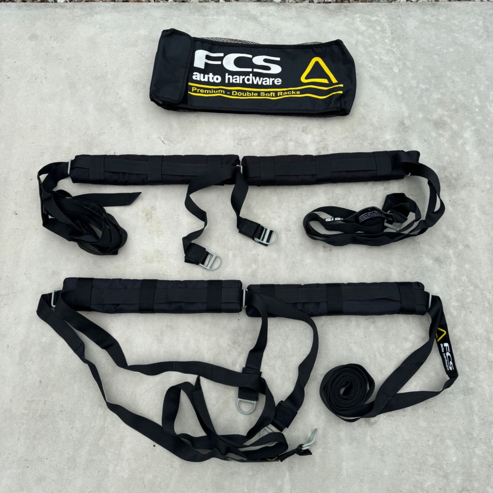 FCS サーフィン キャリア 車用ラック PREMIUM DOUBLE SOFT RACKS 