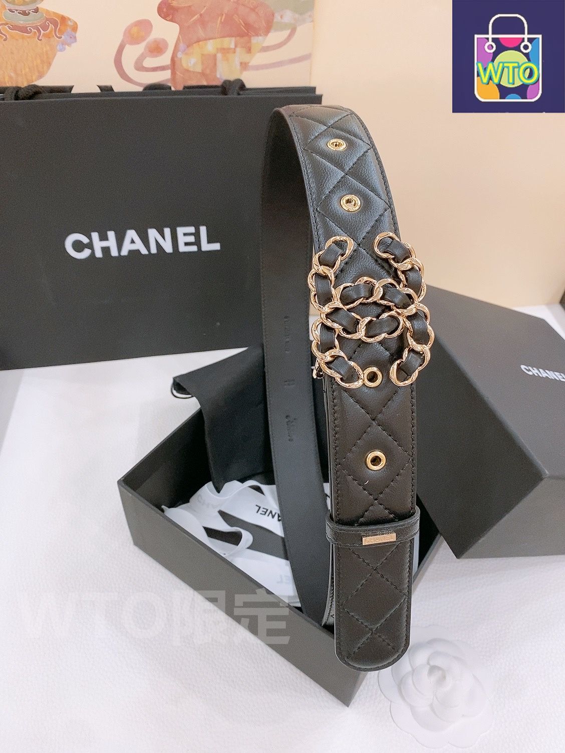 今日特価】Chanel シャネル レザーベルト - メルカリ