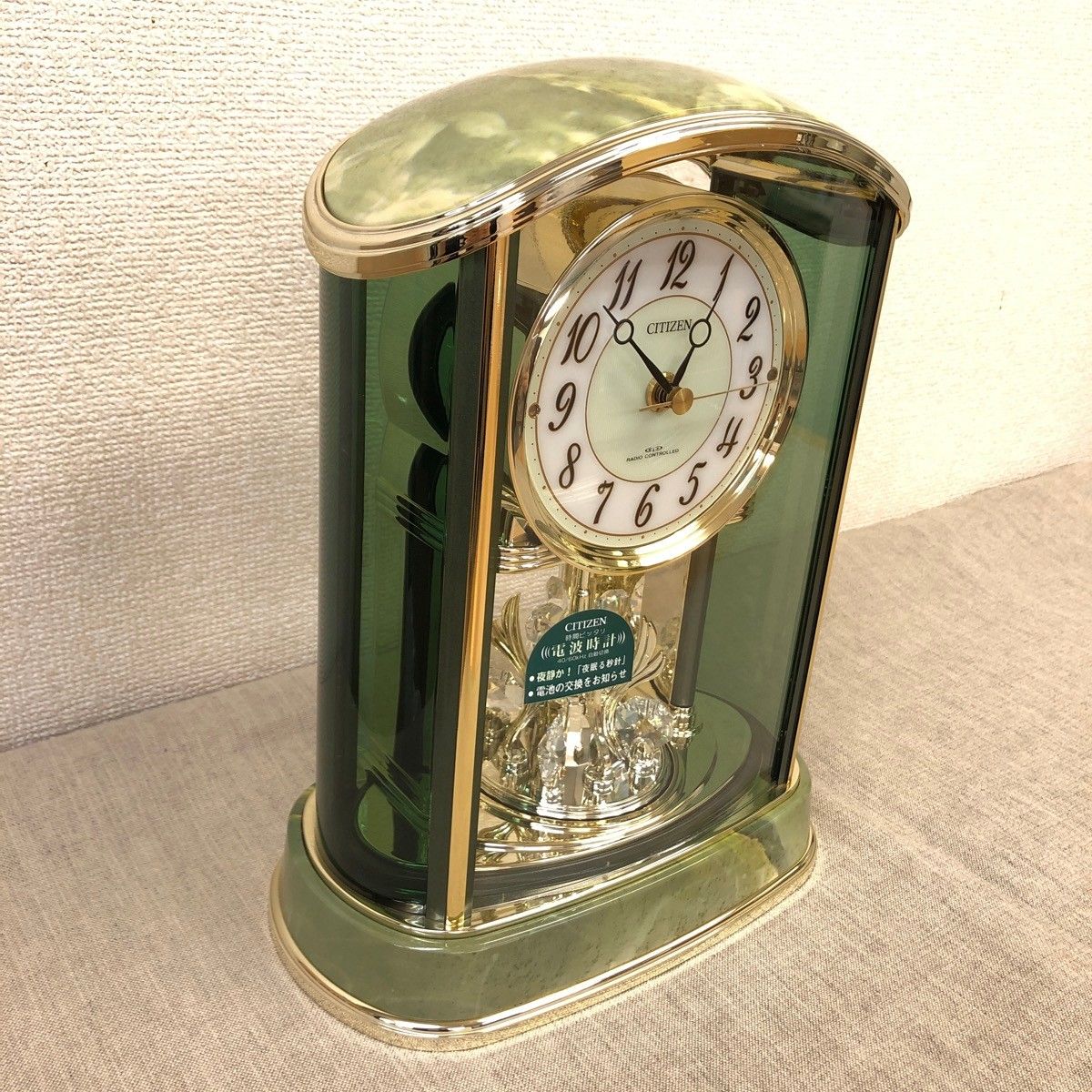 CITIZEN シチズン 電波 置時計 パルラフィーネ ライトグリーン 未使用 1073000676000194_01_4296.jpeg