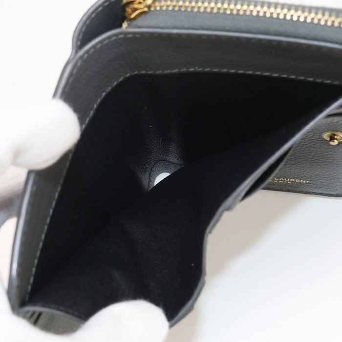 SAINT LAURENT サンローラン コンパクトジップウォレット SAINT LAURENT サンローラン コンパクトジップウォレット