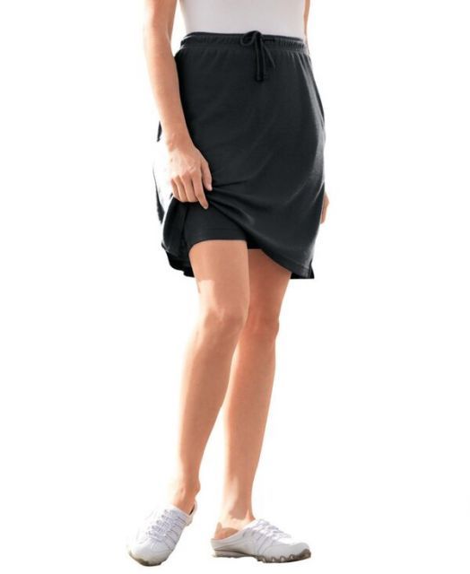 送料無料 ウーマン ウィズイン レディース スカート ボトムス Plus Size Within Sport Knit Skort Black