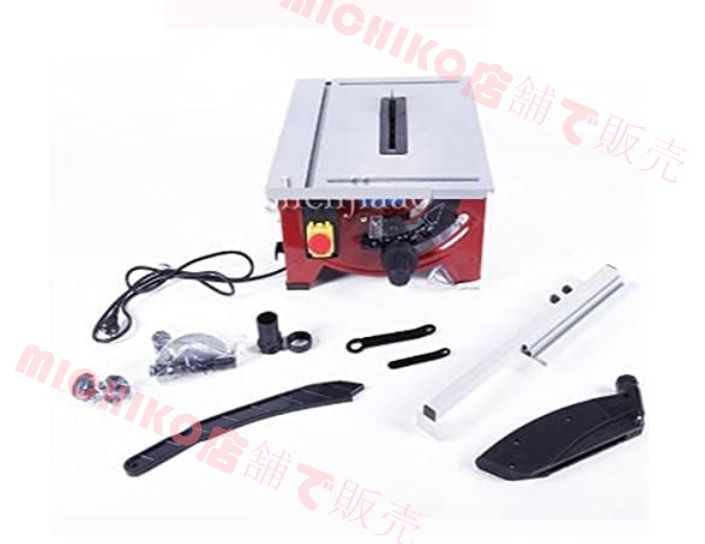 ミニテーブルソー 木工チェーンソー 4800r 最小スライディング木工テーブルソー 210 Mm 木製 Diy 電気ソー円形角度調整スキュー認識ソー 45度の角度に調節 RED