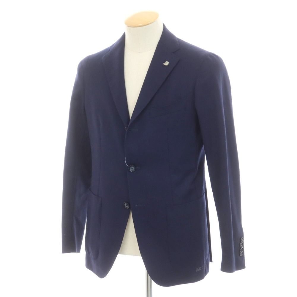 <美品>TAGLIATORE ネイビー ウール ジャケット サイズ44 タリアトーレ TAGLIATORE ウール テーラードジャケット ネイビー