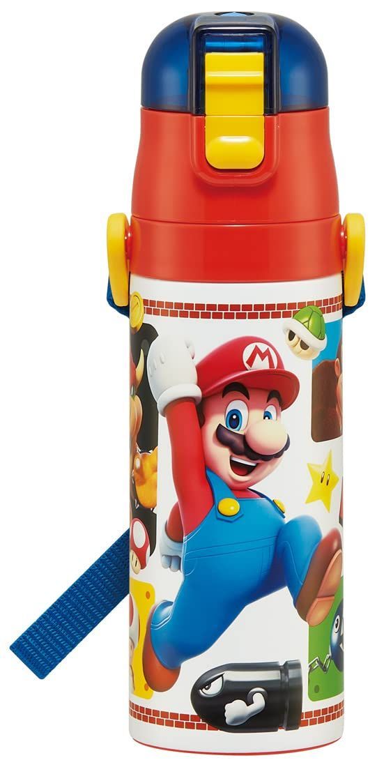 【在庫処分】スケーター(Skater) 水筒 470ml スーパーマリオ 23 子供用 ステンレス スポーツボトル SDC4-A