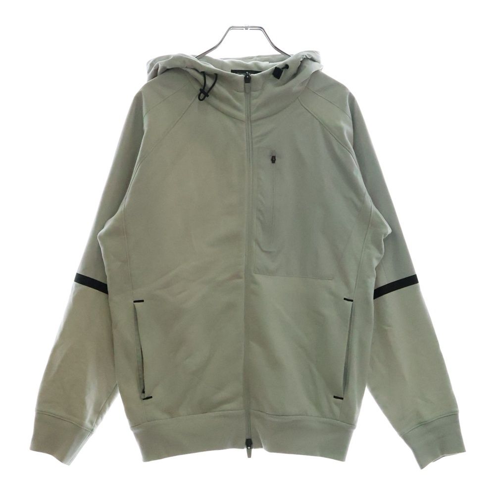 HERNO ヘルノ LAMINAR COTTON SWEATER ナイロン切り替え ジップアップフーデッドジャケット グレー JC00012UL 50017