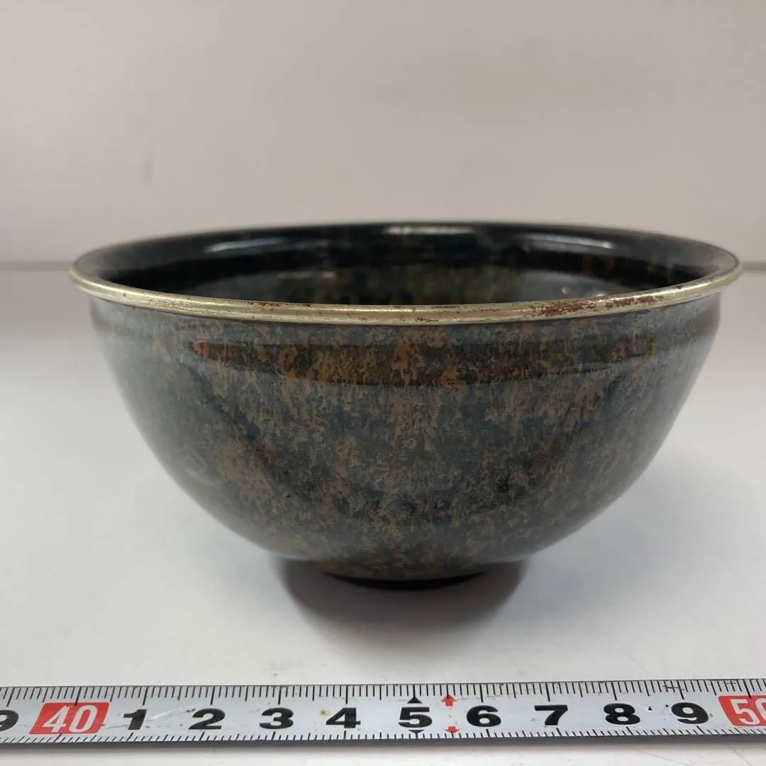 ・中国古玩　天目茶碗　直径12.3㎝　東Y5-0801① 中国古玩 天目茶碗 直径12.3㎝ 東Y5-0801①