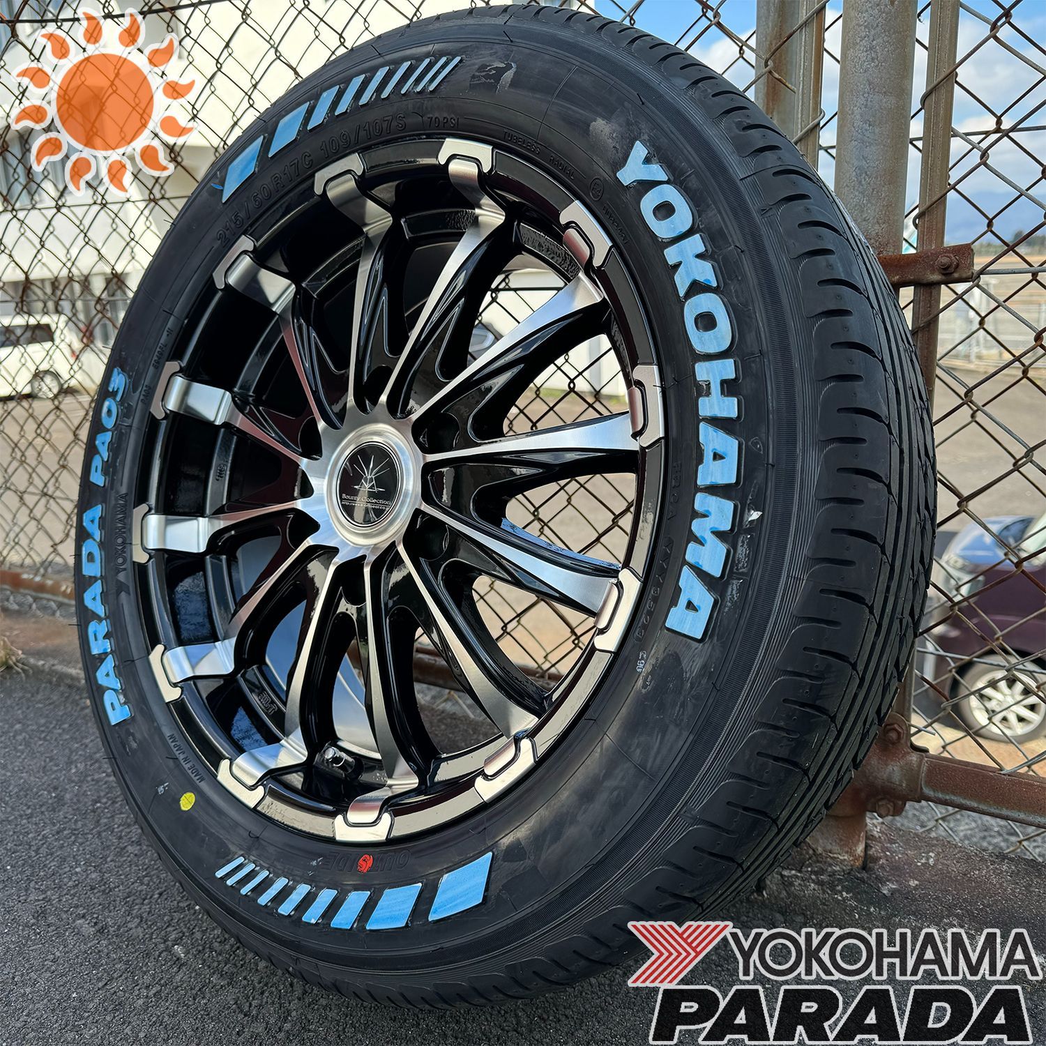ヨコハマ PARADA ハイエースホイールタイヤ139.7 215/60R17C PARADA PA03 LT規格 新品 ハイエース200系 タイヤホイールセット