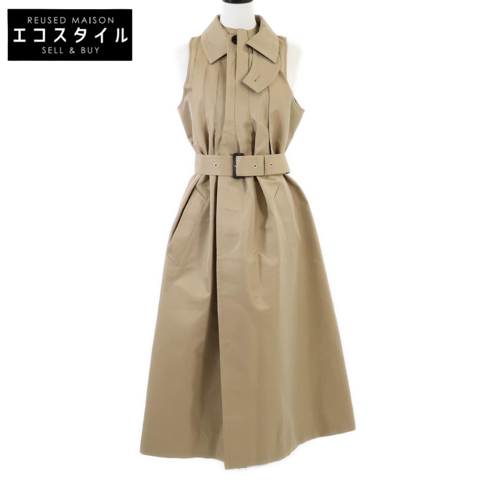 sacai サカイ 【新品同様/24年製】24-07074 Cotton Gabardine Coat Dress コットン ギャバジン コート ドレス/ 2