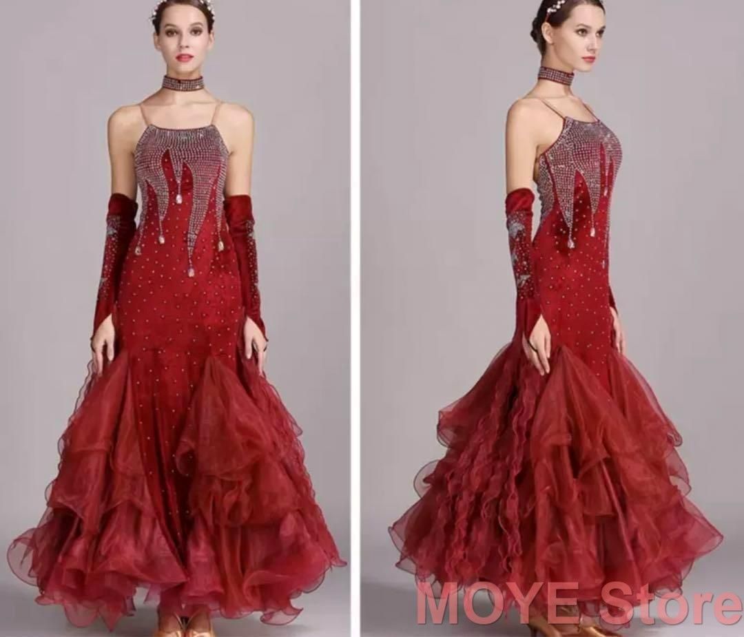 新品・未使用ダンスドレス モダンドレス 社交ダンス衣装 裾広