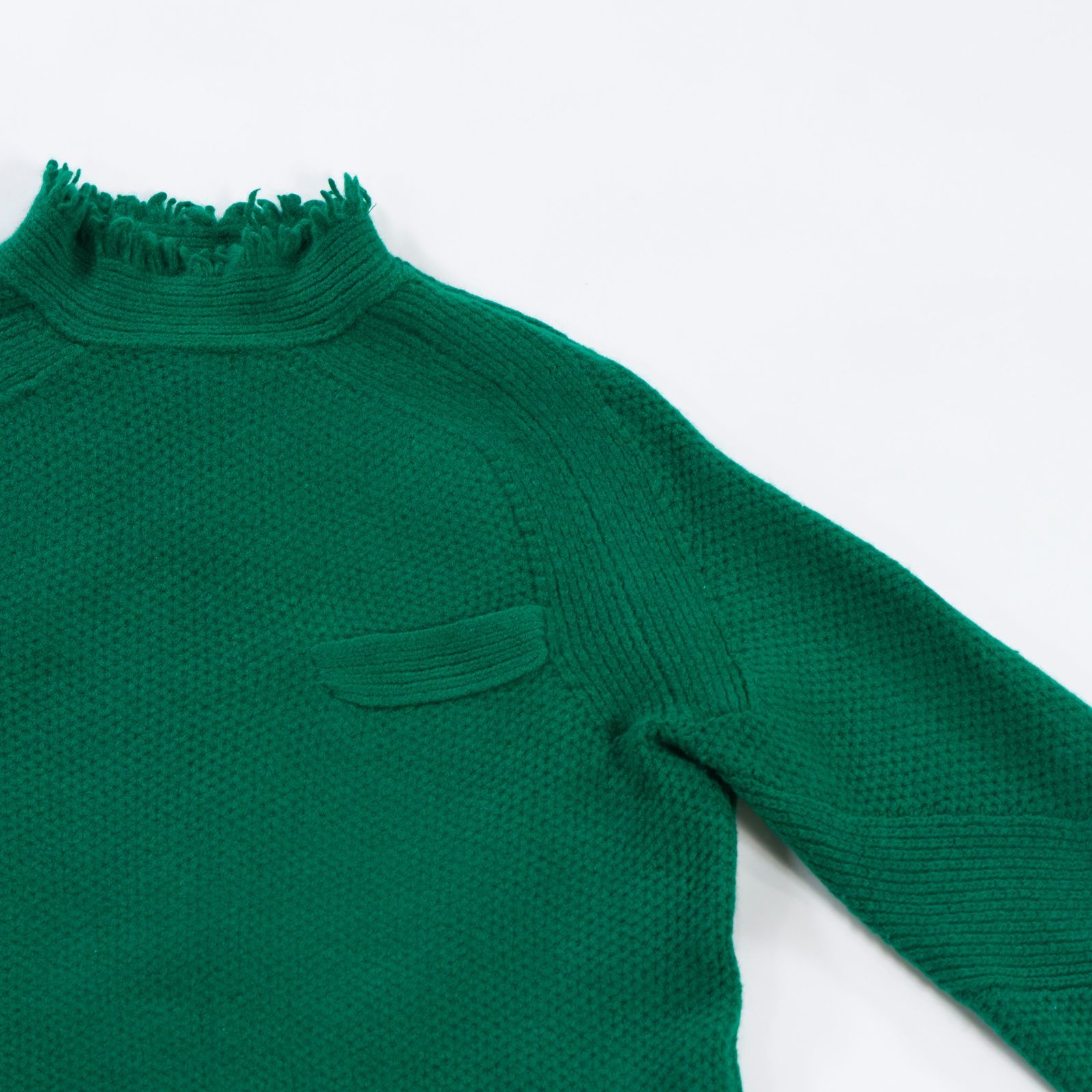 sacai フリンジ付きニットタートルネック サイズ1 美品 サカイ sacai ニット タートルネック セーター