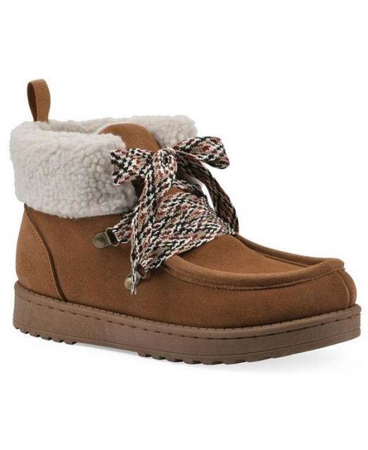 【送料無料】 ホワイトマウンテン レディース ブーツ・レインブーツ シューズ Women's Icebox Booties Whiskey Suede