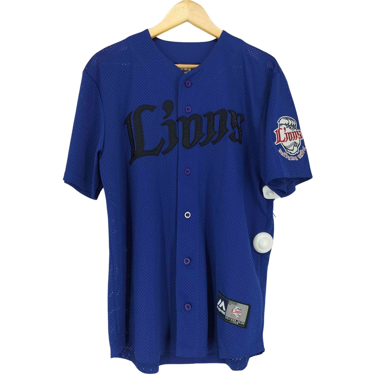 マジェスティック MAJESTIC チームロゴメッシュベースボールシャツ メンズ JPN：L 