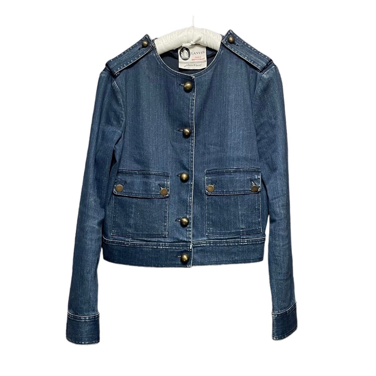 LANVIN ACNE ランバン　アクネ　デニム　ジャケット LANVIN×ACNE ランバン アクネ 09SS Denim Collection ノーカラーデニム
